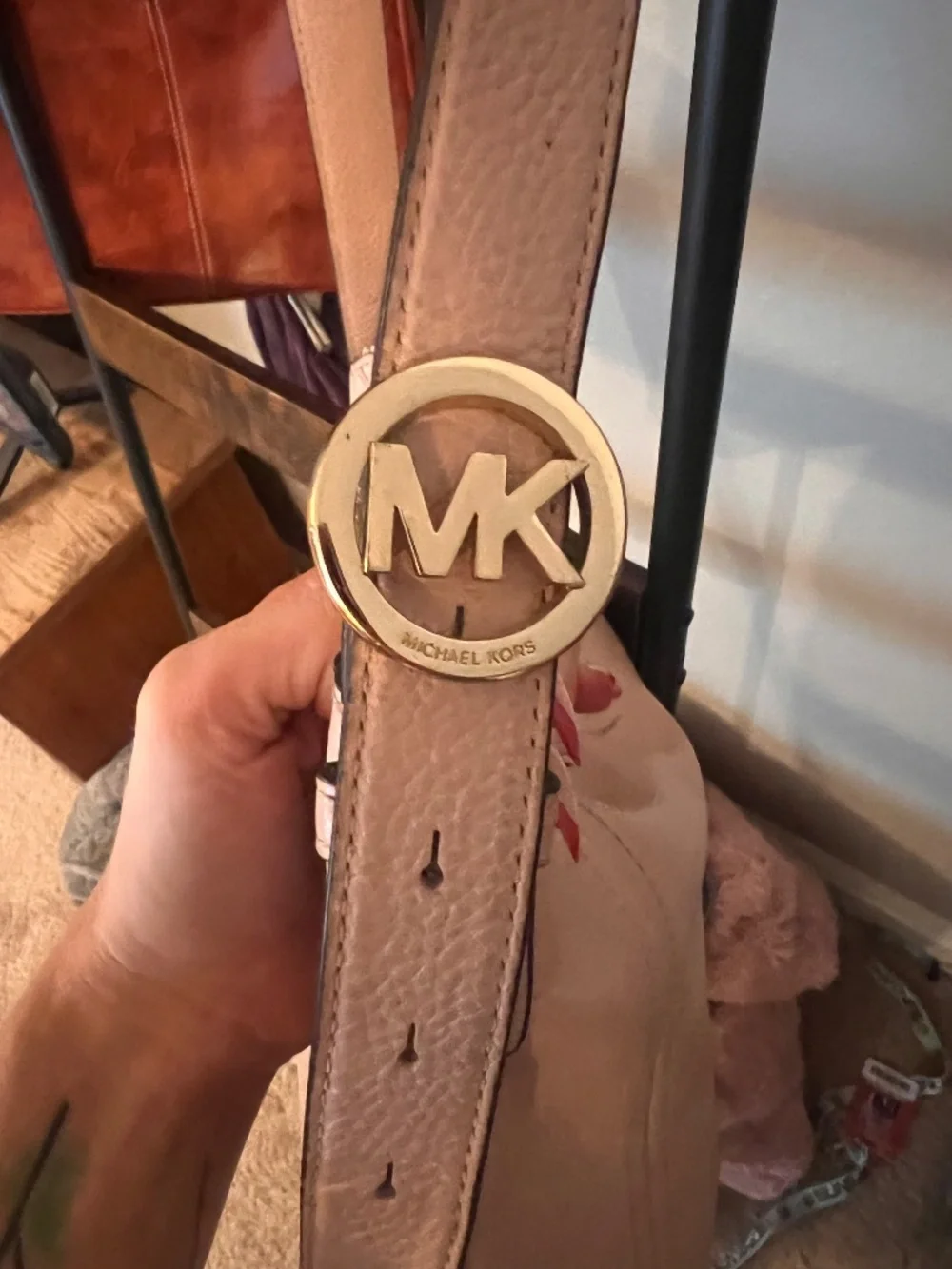 Michael Kors Blush Pink Leather Hobo Bag